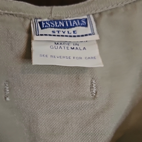 Vintage Essentials Style Tan Button-Down Sleeveless Dress - Size XL - Picture 2 of 4